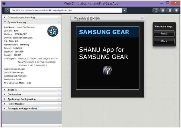 run in Web Simulator